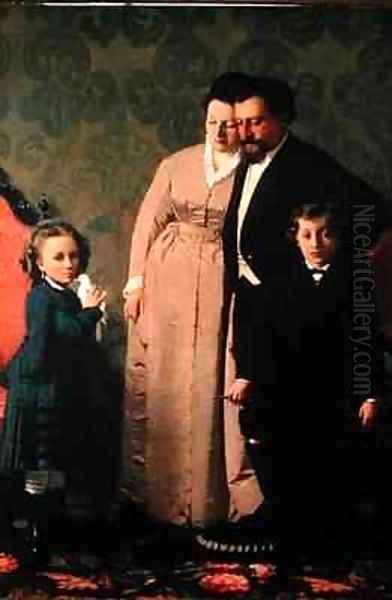 The Guidini Family Oil Painting by Giacomo Favretto