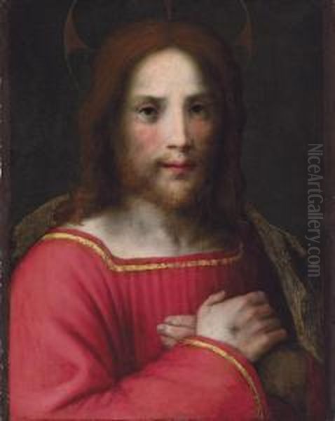 Christ As The Man Of Sorrows Oil Painting by Domenico Puligo