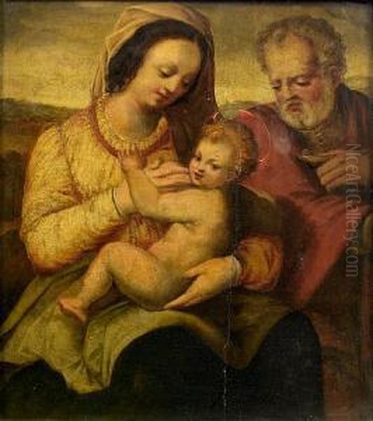 The Holy Family Oil Painting by Domenico Puligo