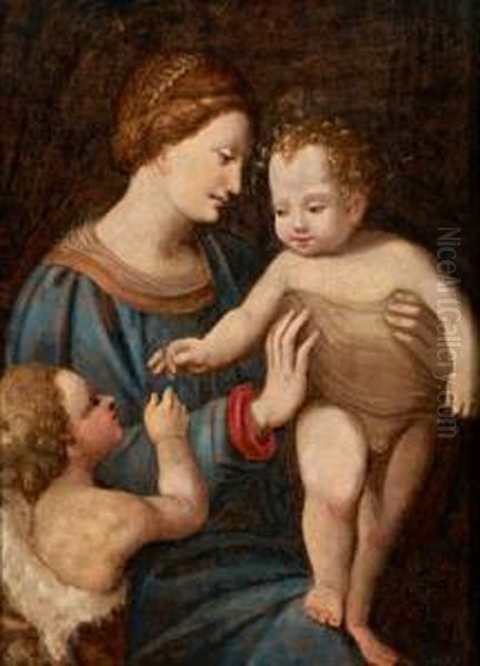 Madonna Con Gesu Bambino Oil Painting by Domenico Puligo