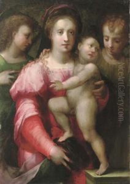 The Madonna And Child Oil Painting by Domenico Puligo