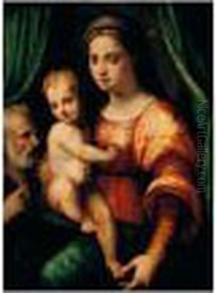 The Holy Family Oil Painting by Domenico Puligo