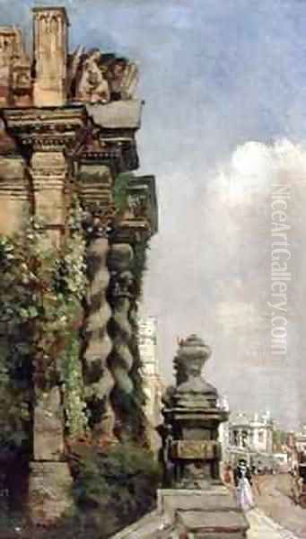 The University Church of St Marys with Queens College Oxford Oil Painting by John Fulleylove