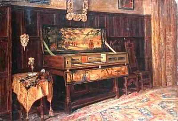 Interior Scene Oil Painting by John Fulleylove