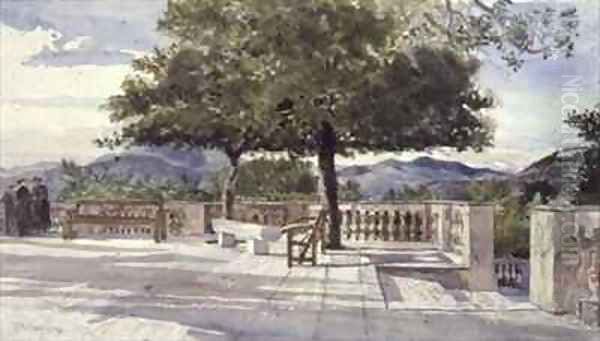 Terrace at Nice Oil Painting by John Fulleylove