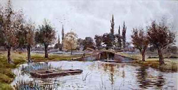 Cardington Lock Oil Painting by Robert Winter Fraser