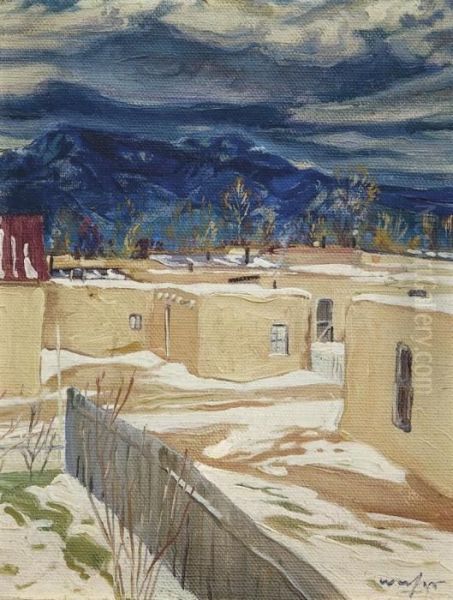 Taos Mood Oil Painting by Walter Ufer