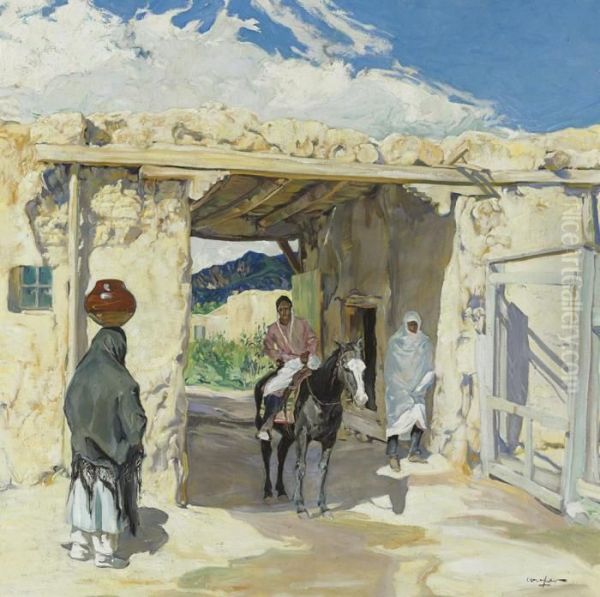 The Gateway Oil Painting by Walter Ufer