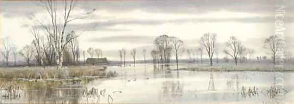 In the Isle of Ely Oil Painting by Robert Winter Fraser