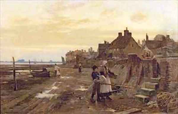 Bosham Harbour at Low Tide Oil Painting by William Teulon Blandford Fletcher