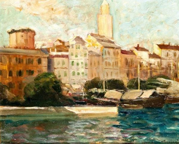 Spalato Oil Painting by Ignac Ujvary