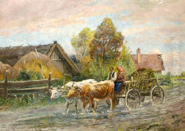 Okrosszeker Oil Painting by Ignac Ujvary