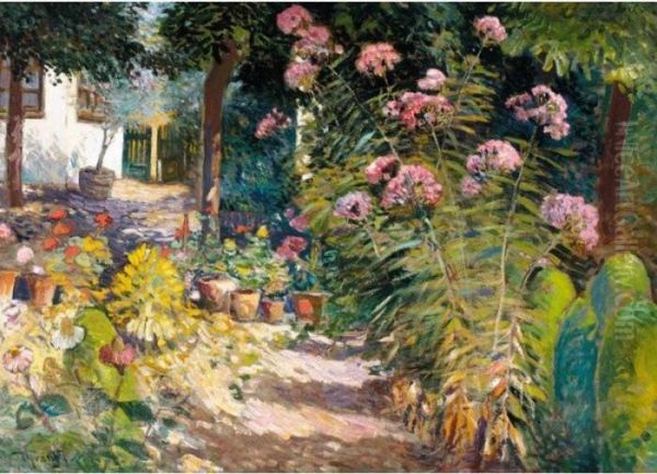 The Garden Path Oil Painting by Ignac Ujvary