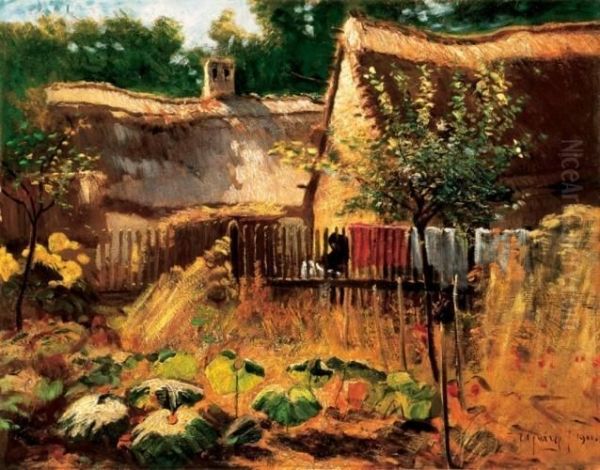 Summer Afternoon Oil Painting by Ignac Ujvary