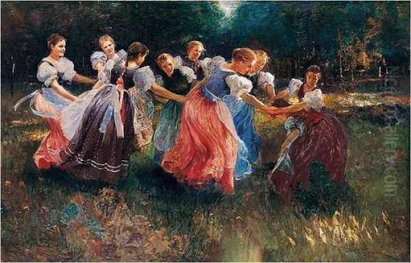 The Rite Of Spring Oil Painting by Ignac Ujvary