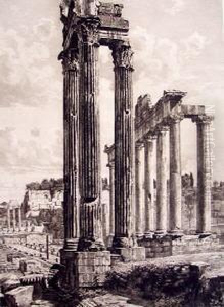 Forum Romanum Oil Painting by Hugo Ulbrich