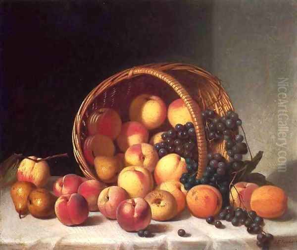 Still Life with a Basket of Fruit Date unknown Oil Painting by John Francis