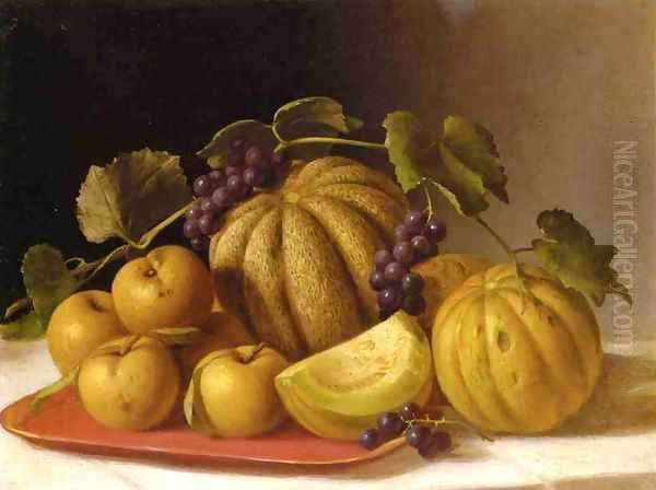 Melons and Yellow Apples Date unknown Oil Painting by John Francis