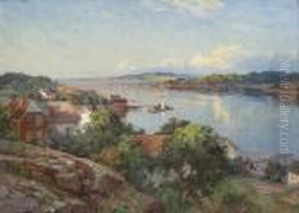 From Aroysund By Notteroy Oil Painting by Even Ulving