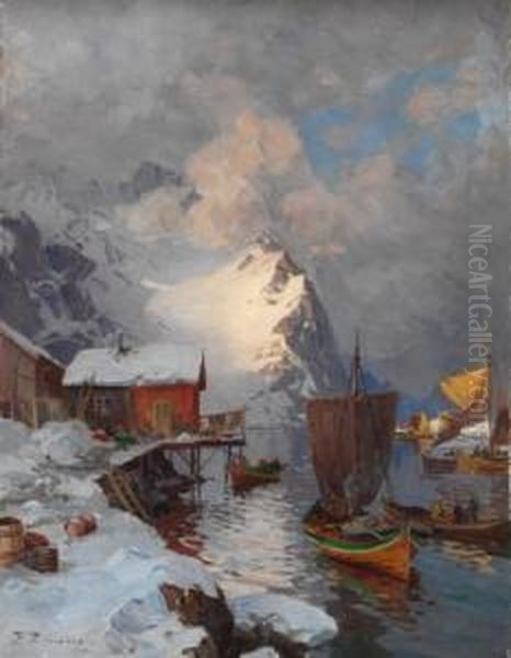 Fra Lofoten Oil Painting by Even Ulving