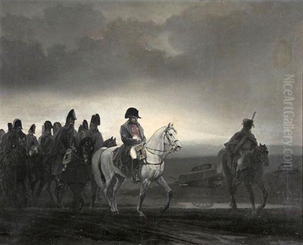 Napoleon Seguido Por Su Tropa Oil Painting by Marcelino Unceta Y Lopez