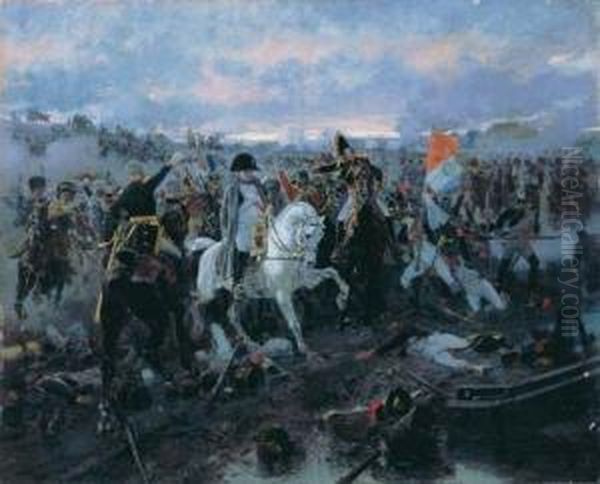 The Battle Of Waterloo Oil Painting by Marcelino Unceta Y Lopez