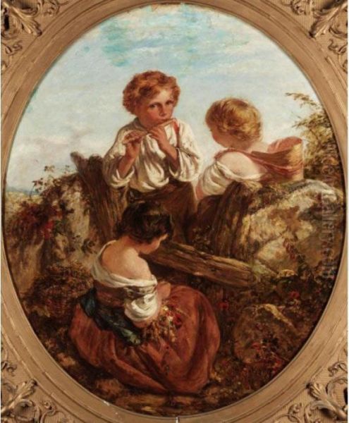 The Flute Player Oil Painting by William Underhill