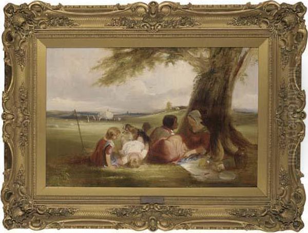 The Harvest Lunch Oil Painting by William Underhill