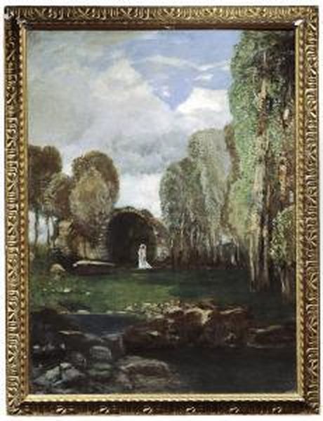 Villa Adriana Oil Painting by Hermann Urban