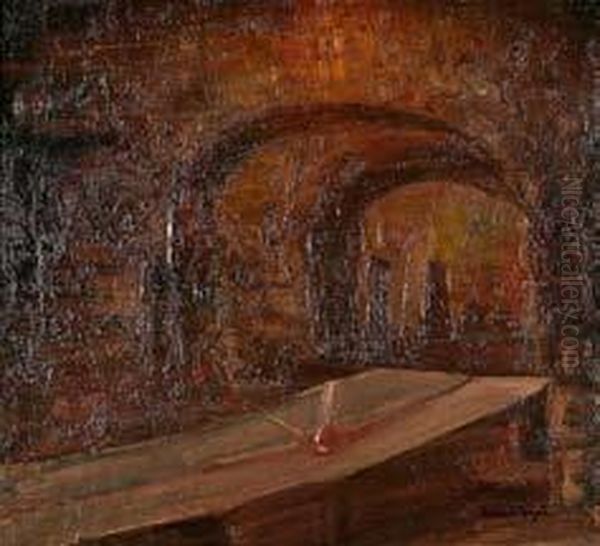 Interior. Oil Painting by Ricardo Urgell Carreras