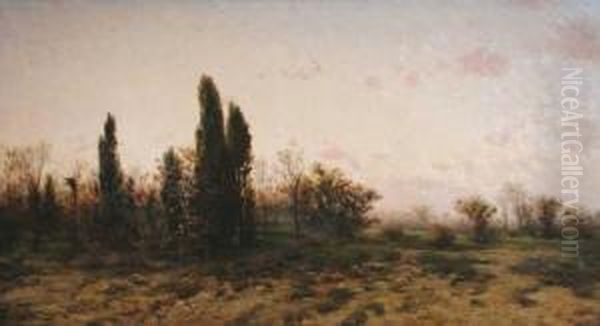 Atardecer Oil Painting by Modesto Urgell y Inglada