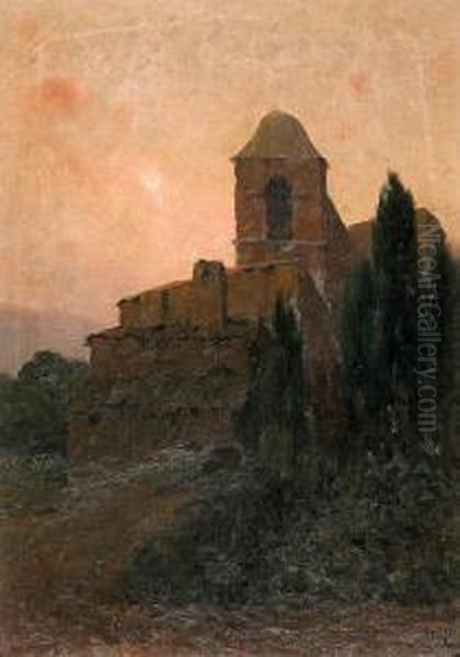 Ermita Oil Painting by Modesto Urgell y Inglada