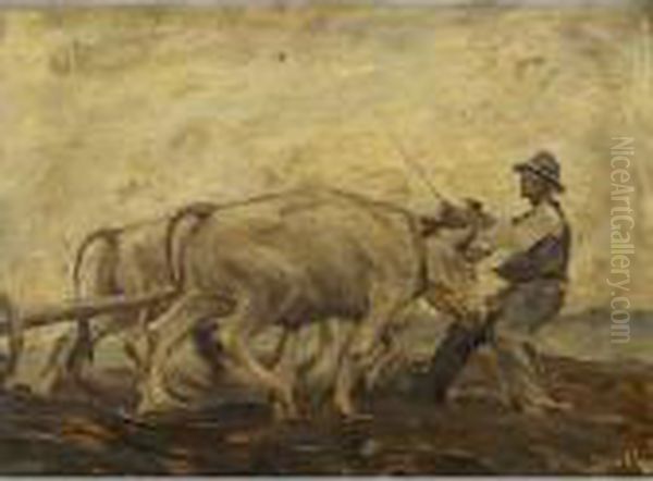 Lavoro Nei Campi Oil Painting by Enrico Ursella