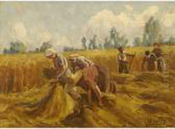 Nei Campi Oil Painting by Enrico Ursella