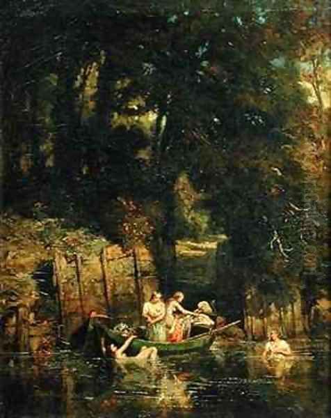 The Bathers Oil Painting by Victor Fontaine