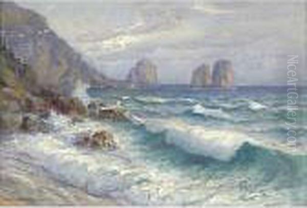 Capri Oil Painting by Max Usadel