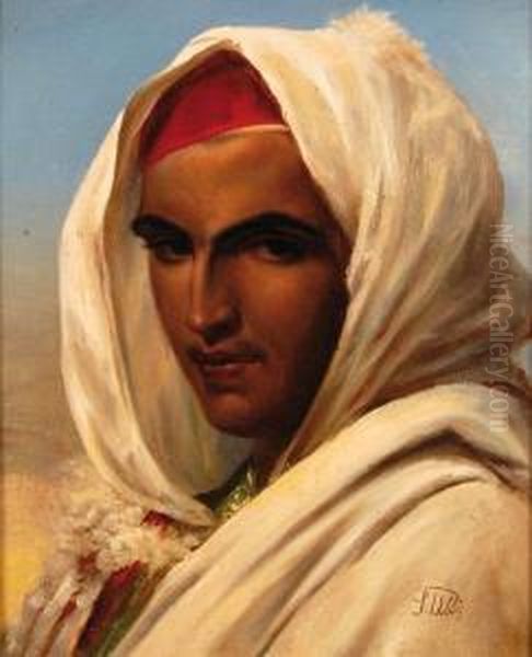 Lo Sposo Arabo Oil Painting by Stefano Ussi