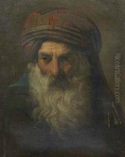 Ritratto Di Orientale, Ritratto Di Armigero Oil Painting by Stefano Ussi