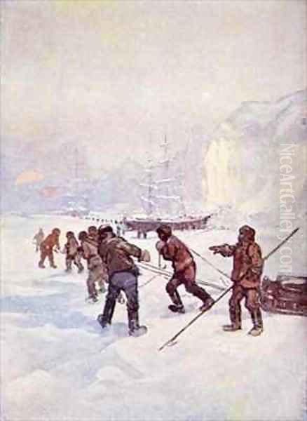 The ships were called the Terror and the Erebus Oil Painting by A.S. Forrest