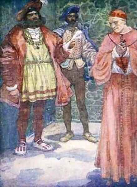 Henry sent Wolsey away from Court Oil Painting by A.S. Forrest