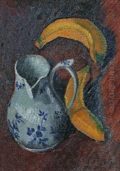 Nature Morte Au Pichet Et Aux Bananes Oil Painting by Andre Utter