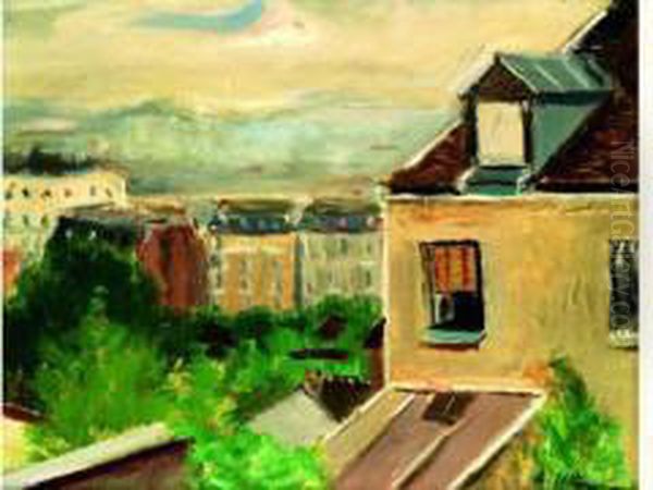 Vue De L'atelier Oil Painting by Andre Utter