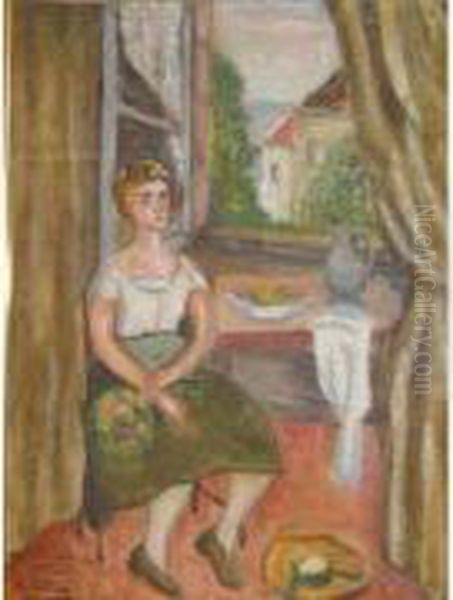 Portrait Presume De Suzanne Valadon A La Fenetre by Andre Utter