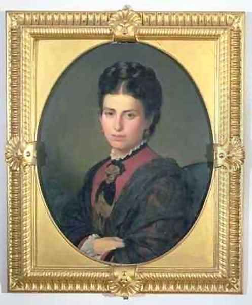 Portrait of Emilia Sampieri Oil Painting by Alessandro Franchi