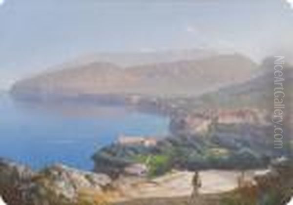 Veduta Di Sorrento Oil Painting by Cesare Uva