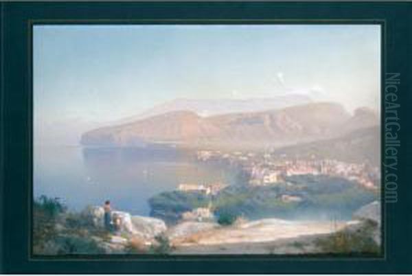 Veduta Di Sorrento Oil Painting by Cesare Uva