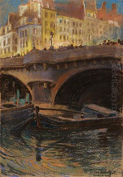 Pont Neuf Oil Painting by Henryk Uziemblo