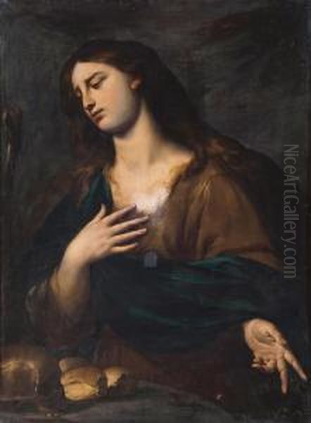 Santa Maria Egiziaca Oil Painting by Andrea Vaccaro