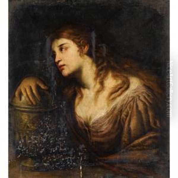 The Penitent Magdalene Oil Painting by Andrea Vaccaro