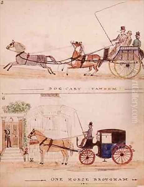 The Dog Cart and the One Horse Brougham Oil Painting by William Francis Freelove